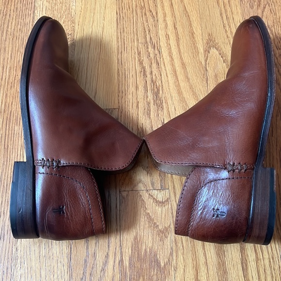 Frye Elyssa Shootie Boot Size 7 Cognac Leather Booties - Picture 11 of 11